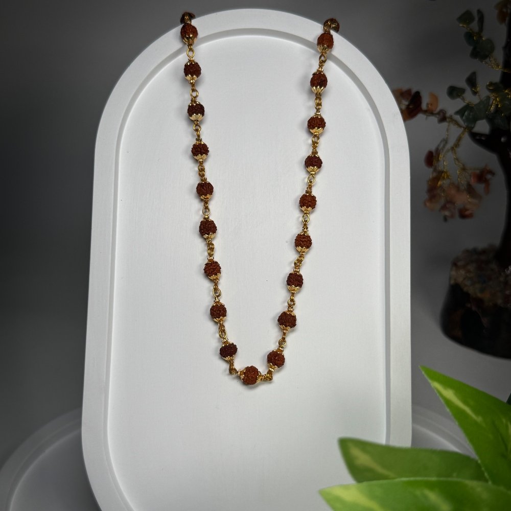 Gold Plated Eternal Grace Rudraksha Mala