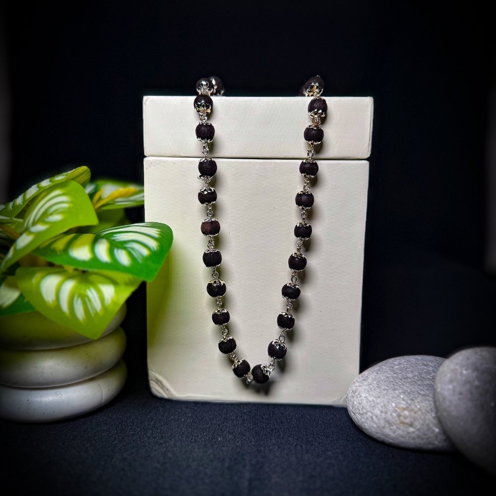 Silver Plated Eternal Karungali Mala