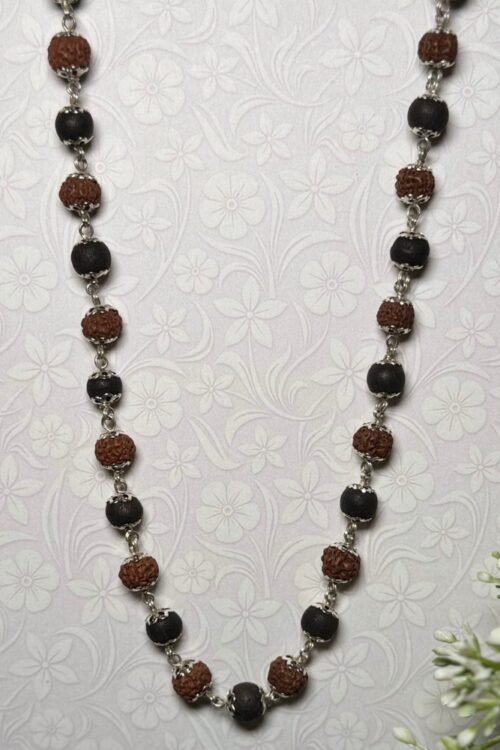 Silver Plated Divya Rudraksha Karungali Mala