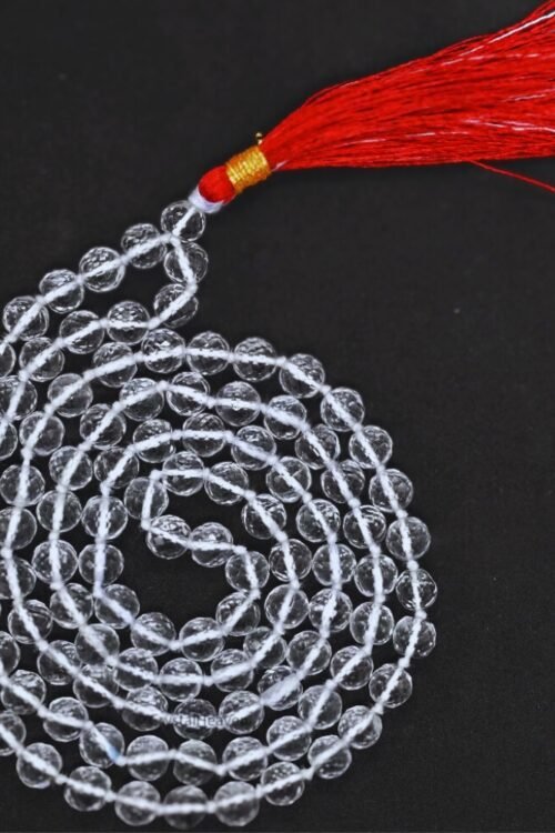 Sphatik Mala – Crystal Quartz Rosary (108+1 Beads)